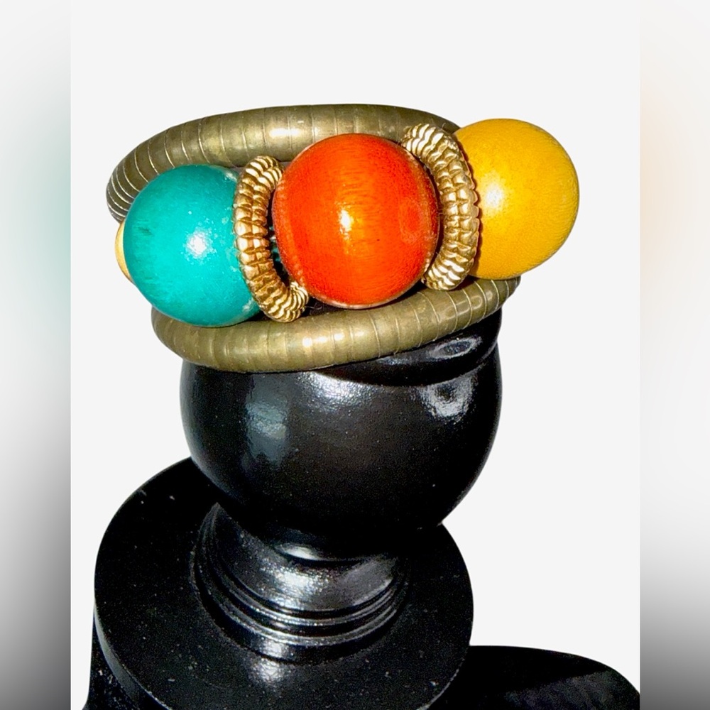 Vintage “Zopa" Coil Bangle Open Wrap Bracelet
